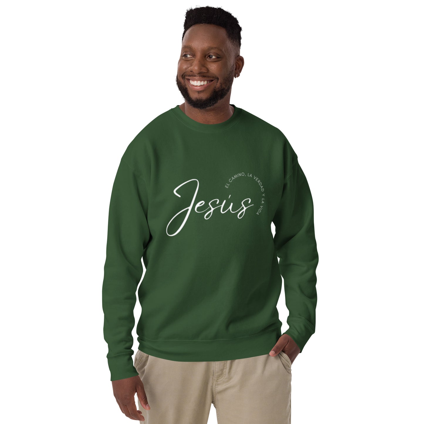 Jesus-El camino, La verdad y la vida-  Premium Sweatshirt (Unisex)